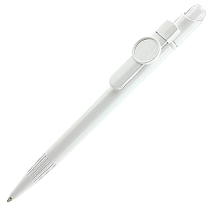 MIR Clip Logo Polymer L017, ручка шариковая, белый с клипом Logo L017, пластик