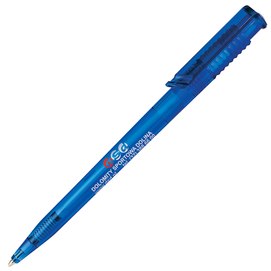 OCEAN LX, ручка шариковая, прозрачный синий, пластик