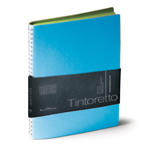 Еженедельник недатированный Tintoretto, B5, бирюзовый, белый блок, зеленый обрез