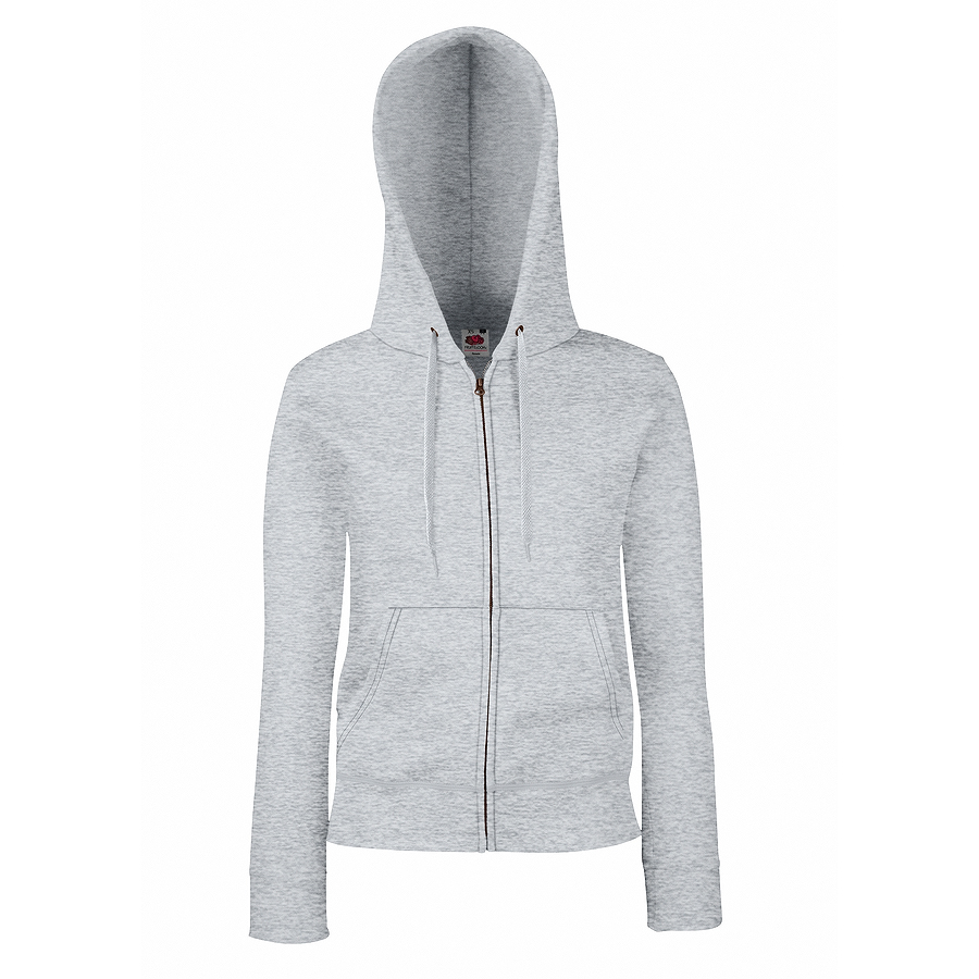 Толстовка "Lady-Fit Hooded Sweat Jacket", меланж_XL, 75% х/б, 25% п/э, 280 г/м2