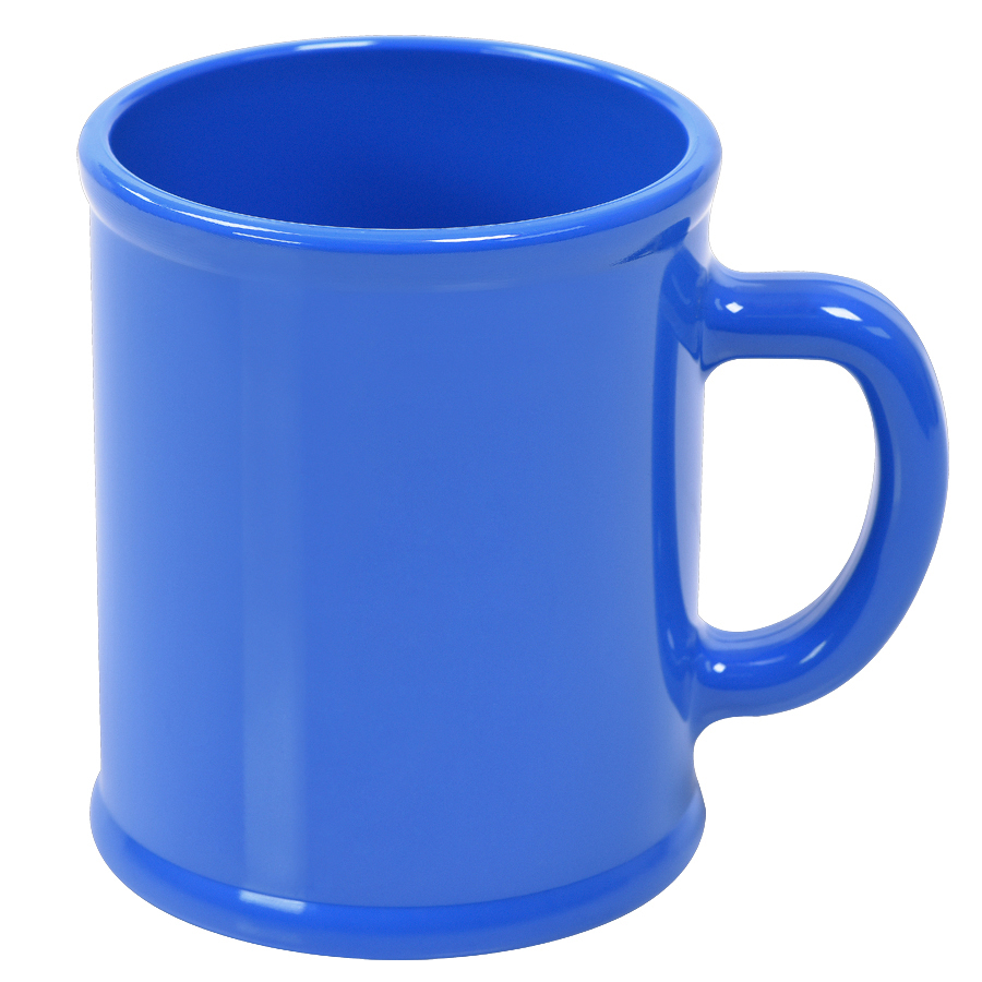 Кружка "Радуга"; голубая, D=7,9см, H=9,6см, 300мл; пластик; тампопечать