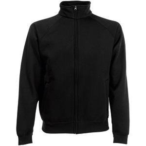 Толстовка "Sweat Jacket", черный_XL, 70% х/б, 30% п/э, 280 г/м2