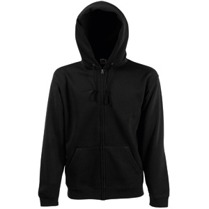 Толстовка "Zip Through Hooded Sweat", черный_S, 70% х/б, 30% п/э, 280 г/м2