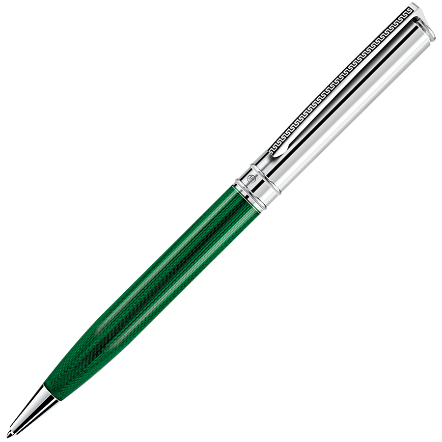 VOYAGE, ручка шариковая, зеленый/хром, металл