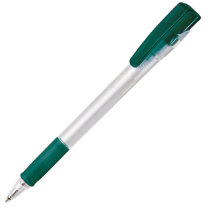KIKI FROST GRIP, ручка шариковая, фростированный зеленый/белый, пластик