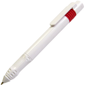 ERGO, ручка шариковая, красный/белый, пластик