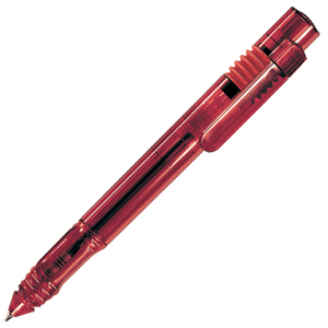 ERGO, ручка шариковая, прозрачный красный, пластик