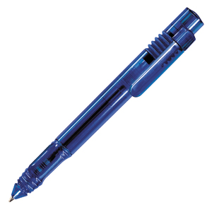 ERGO, ручка шариковая, прозрачный синий, пластик