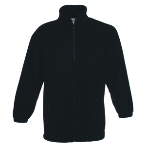 Толстовка "Full Zip Fleece", черный_2XL, 100% п/э, 300 г/м2
