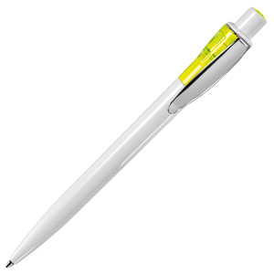 ESSE 8, ручка шариковая, желтый/белый, пластик