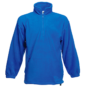 Толстовка "Half Zip Fleece", ярко-синий_S, 100% п/э, 300 г/м2