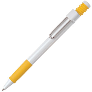 ESSE 4, ручка шариковая, желтый/белый, пластик