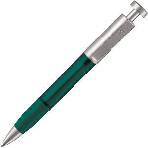 LPC 046B, ручка шариковая, фростированный зеленый/серебристый, металл