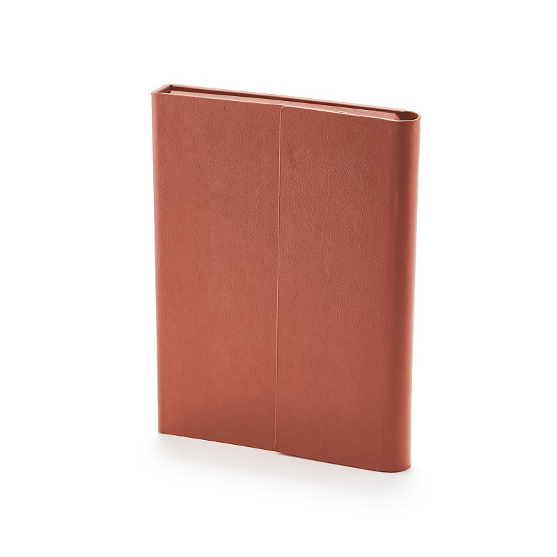 Ежедневник недатированный Waltz, А5, коричневый, бежевый блок, обрез в цвет обложки