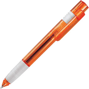 MAXI, ручка шариковая, прозрачный оранжевый, пластик