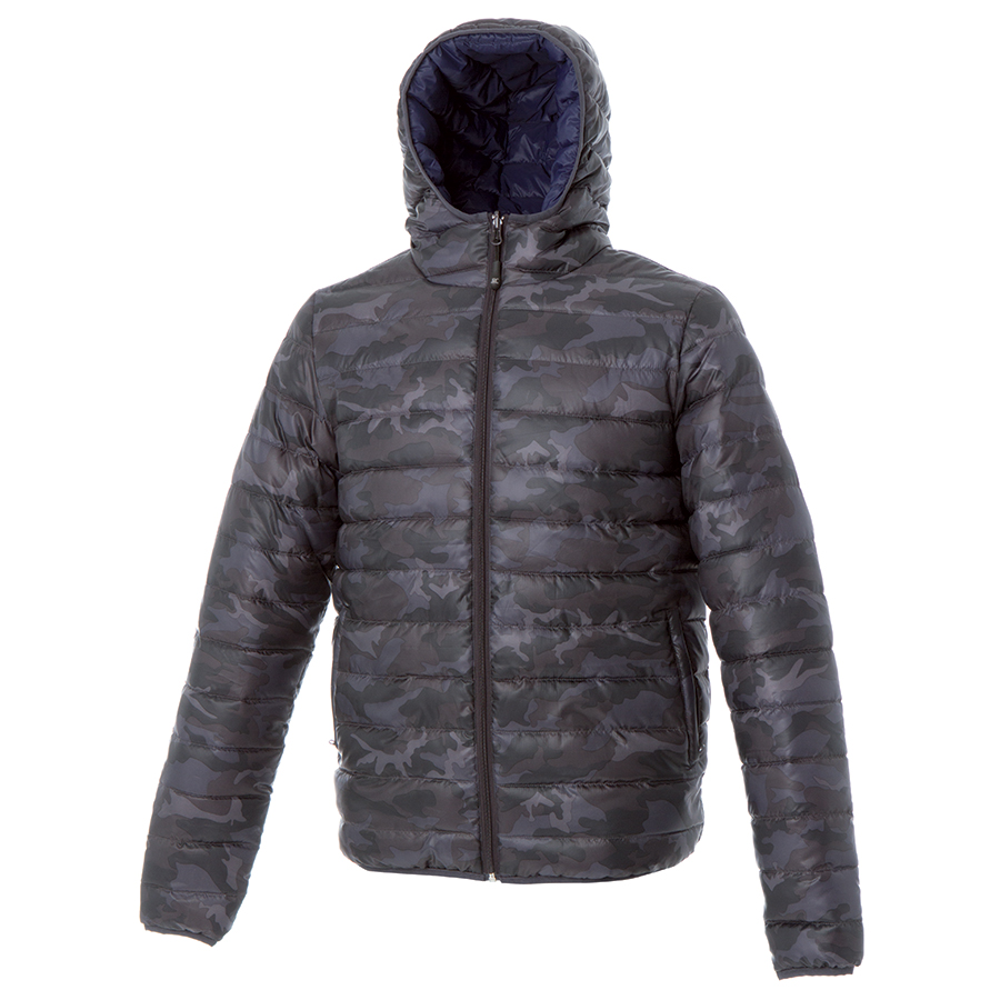 Куртка мужская двухсторонняя "Alaska", камуфляж серый/ синий_3XL, 100% п/э, 380T