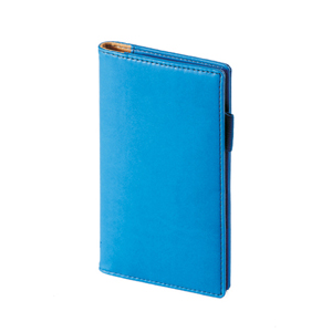 Еженедельник недатированный Concept, А6, синий, бежевый блок, без обреза, телефонная книга