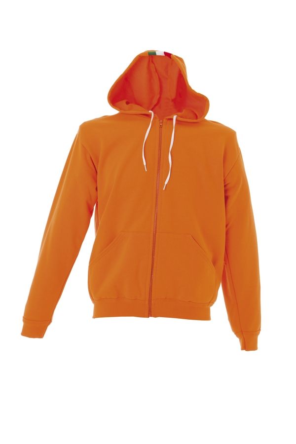 ASTI Толстовка Италия с капюшоном, на молнии, оранжевый, размер XL