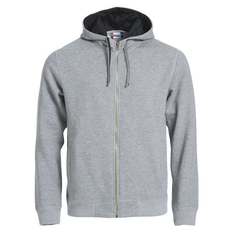 Толстовка мужская Classic Hoody Full Zip, меланж _XL, 85% хлопок, 15% вискоза, 300 грм2