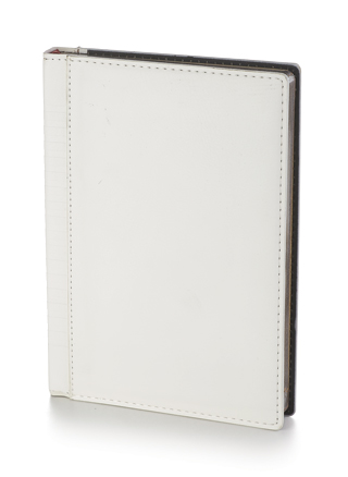 Ежедневник недатированный Image, А5, белый, бежевый блок, серебряный обрез, ляссе