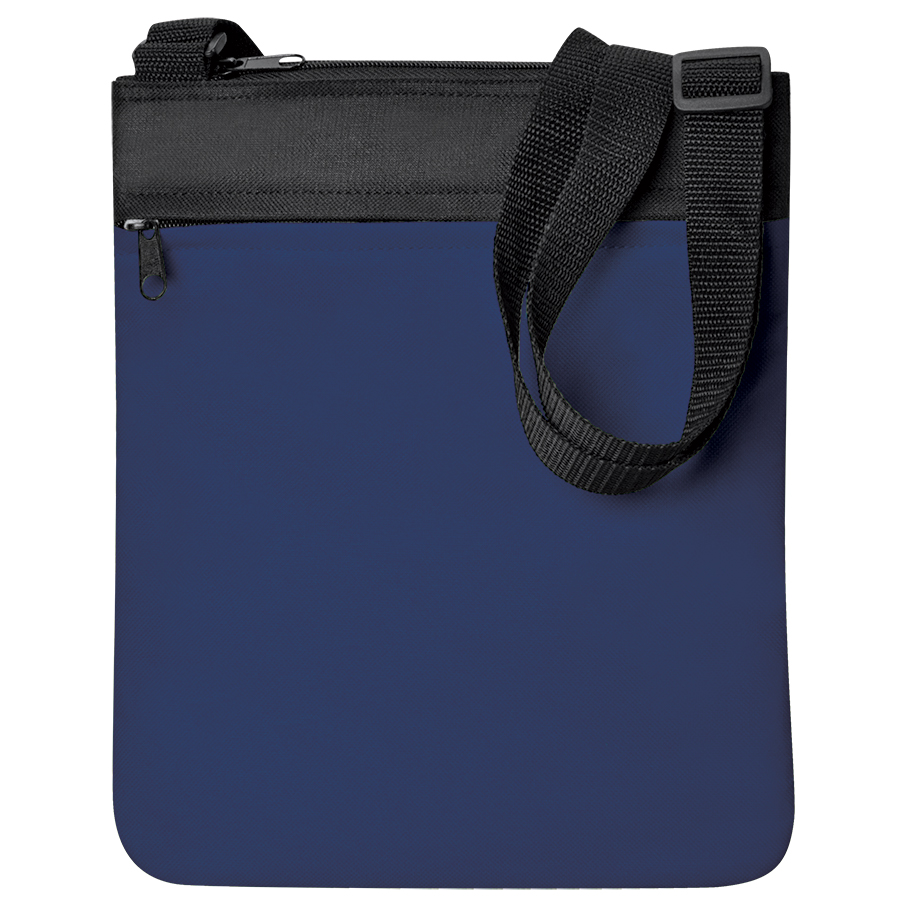 Промо сумка на плечо "Simple"; синий; 23х28 см; полиэстер; шелкография