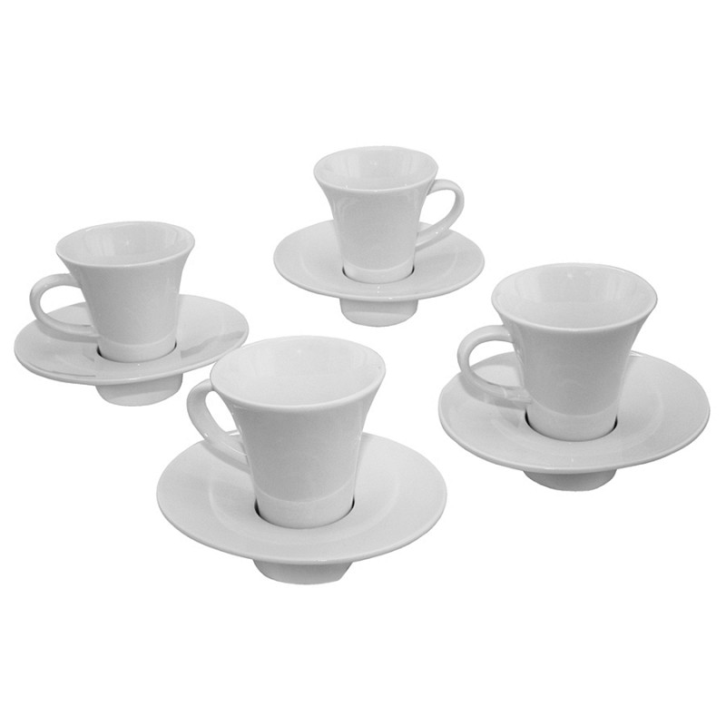 Кофейный набор "Espresso": на 4 персоны; 32,5х21х7см, 80 мл; фарфор; деколь