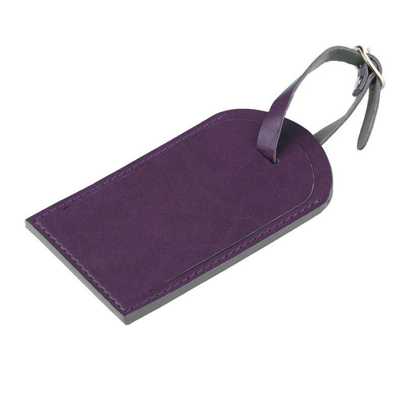 Багажная бирка "Tinted", 6,5*11,5 см, PU, фиолетовый с серым