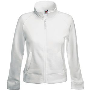 Толстовка "Lady-Fit Sweat Jacket", белый_XS, 75% х/б, 25% п/э, 280 г/м2