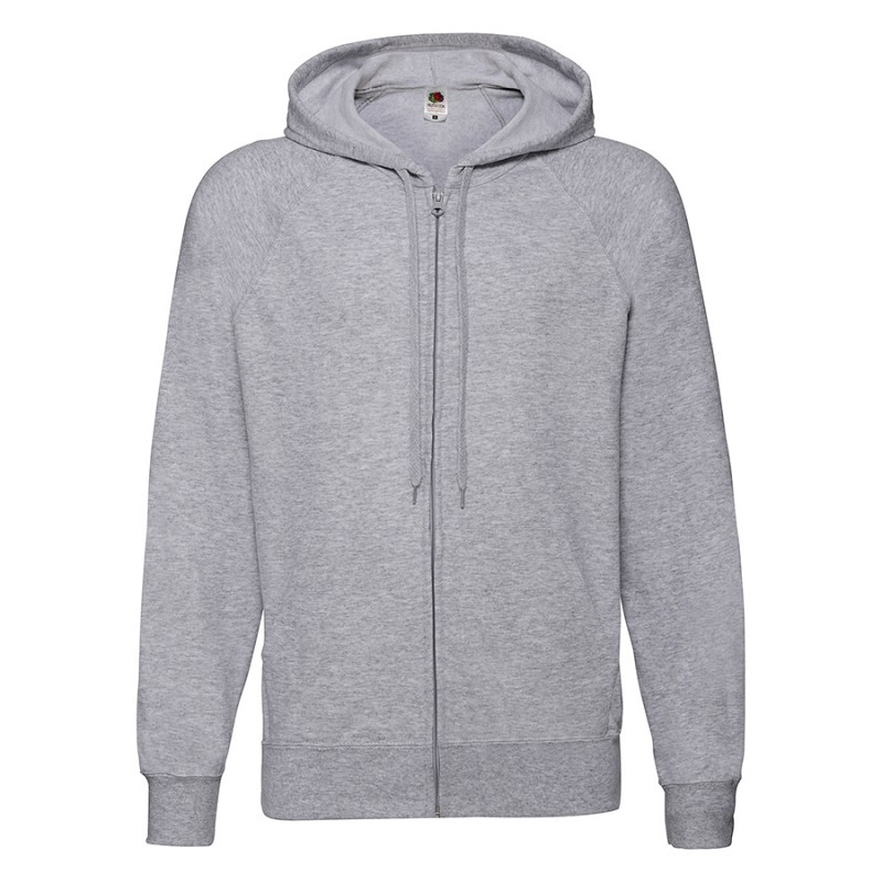 Толстовка без начеса "Lightweight Hooded Sweat", серый, M, 80% х/б 20% полиэстер, 240 г/м2