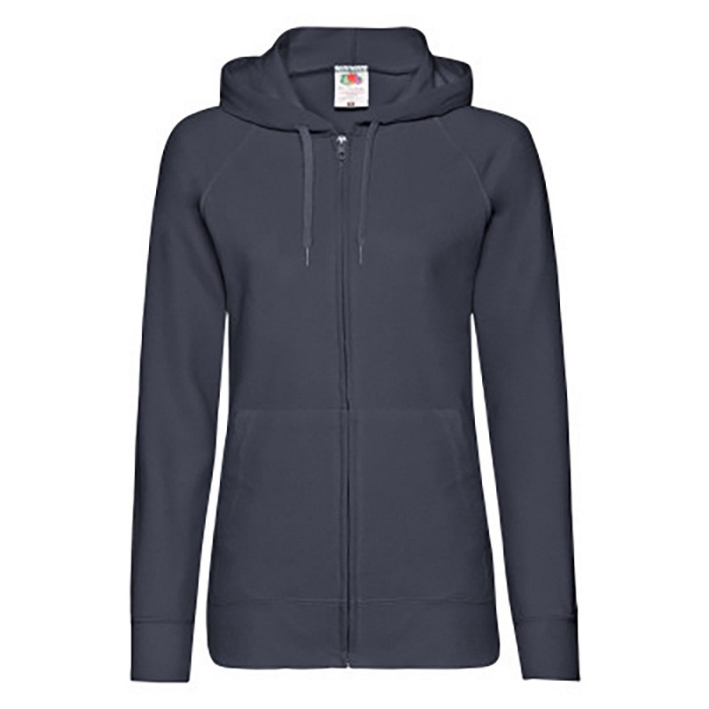 Толстовка без начеса "Ladies Lightweight Hooded Sweat", темно-синий, S, 80% х/б 20% полиэстер, 240 г