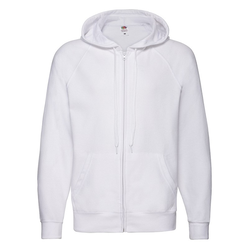 Толстовка без начеса "Lightweight Hooded Sweat", белый, L, 80% х/б 20% полиэстер, 240 г/м2