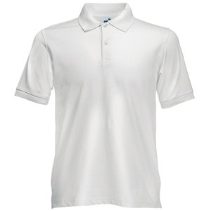 Поло "Slim Fit Polo", белый_L, 97% х/б, 3% эластан, 210 г/м2