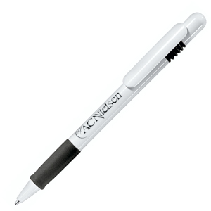DUNE GRIP, ручка шариковая, черный/белый, пластик
