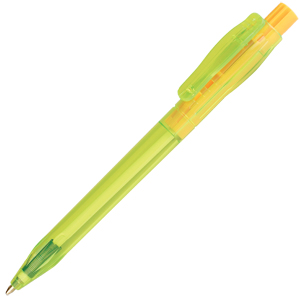 DUO LX, ручка шариковая, прозрачный желтый, белый стержень, пластик