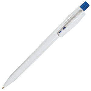 DUO, ручка шариковая, синий/белый, пластик
