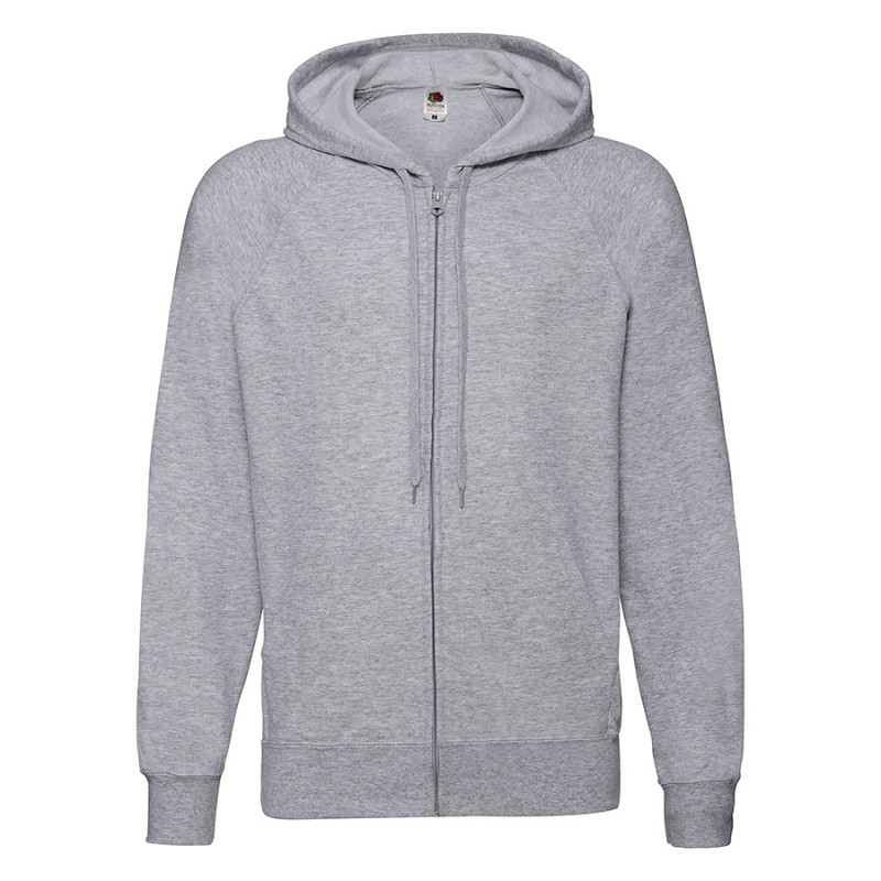 Толстовка без начеса "Lightweight Hooded Sweat", серый, S, 80% х/б 20% полиэстер, 240 г/м2