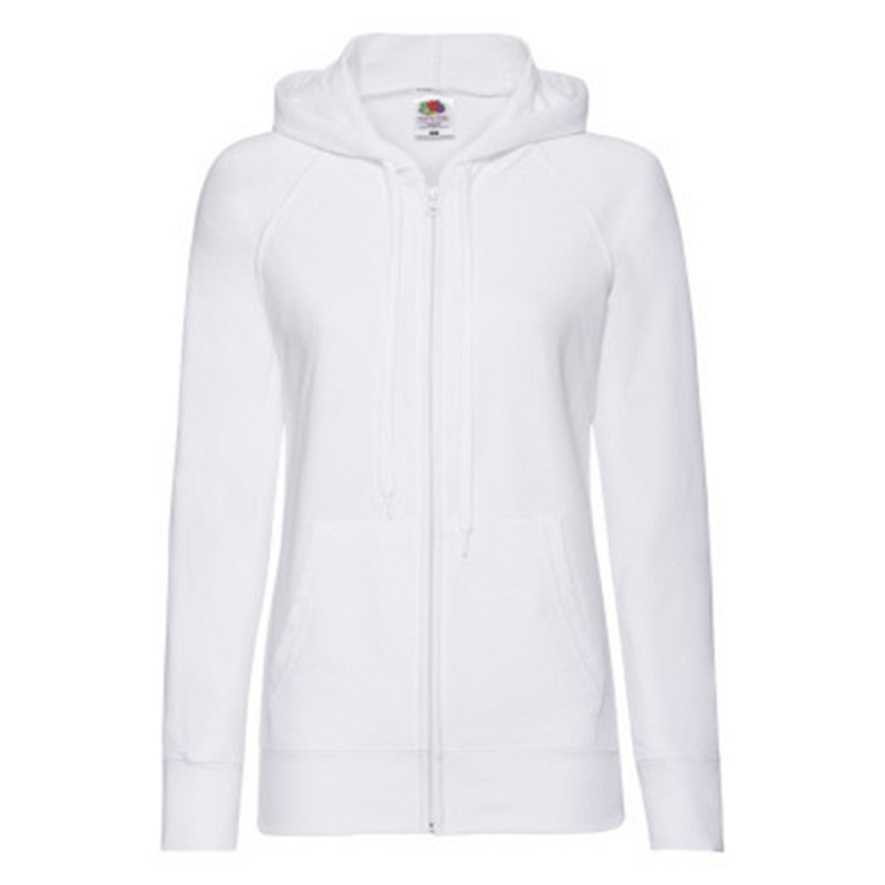 Толстовка без начеса "Ladies Lightweight Hooded Sweat", белый, XS, 80% х/б 20% полиэстер, 240 г/м2