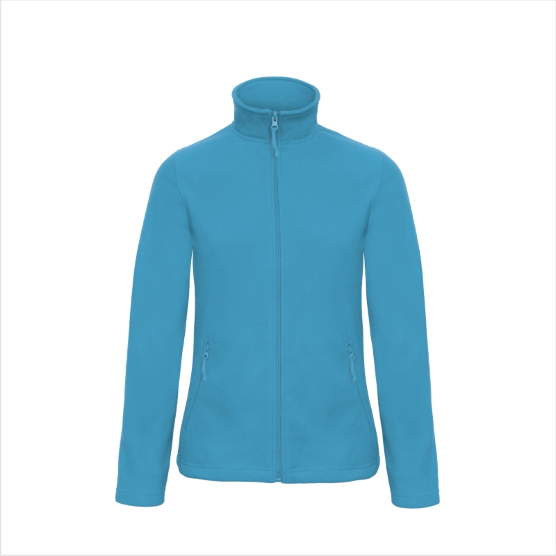 Куртка флисовая женская ID.501/women, ярко-бирюзовая/atoll, размер S