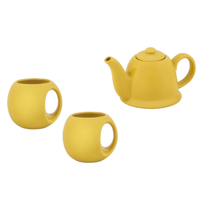Набор чайный "СлуЧАЙный восторг", цвет белый с желтым