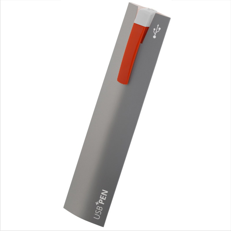 Ручка с флеш-картой USB 8GB «TURNUS M», цвет красный с белым