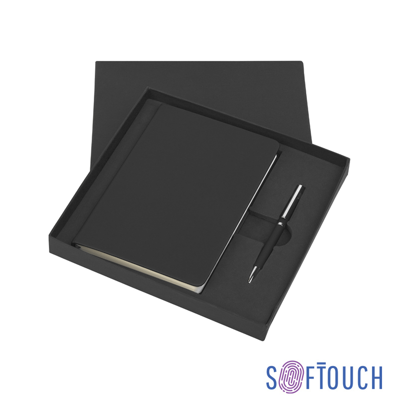 Подарочный набор "Парма", покрытие soft touch, цвет черный
