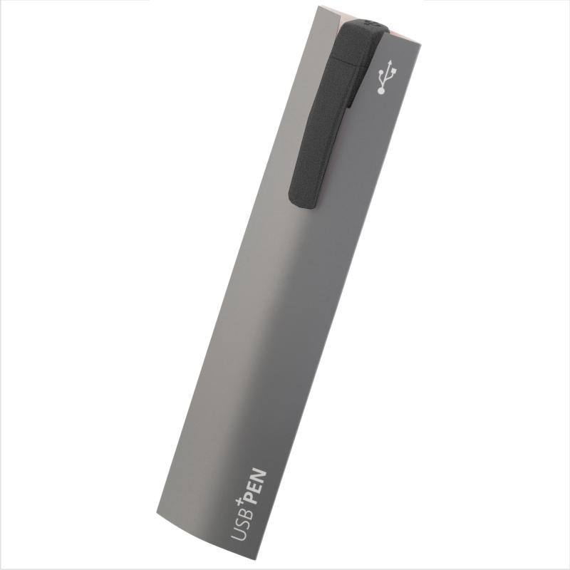Ручка с флеш-картой USB 16GB «TURNUSsoftgrip M», цвет черный