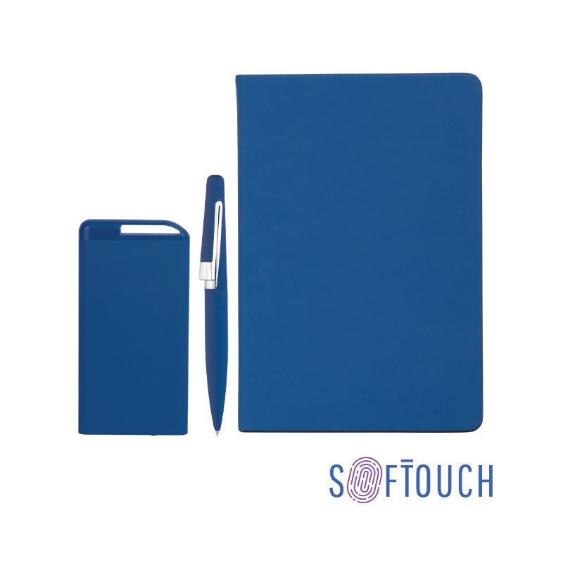 Подарочный набор "Лаванья", покрытие soft touch, цвет синий