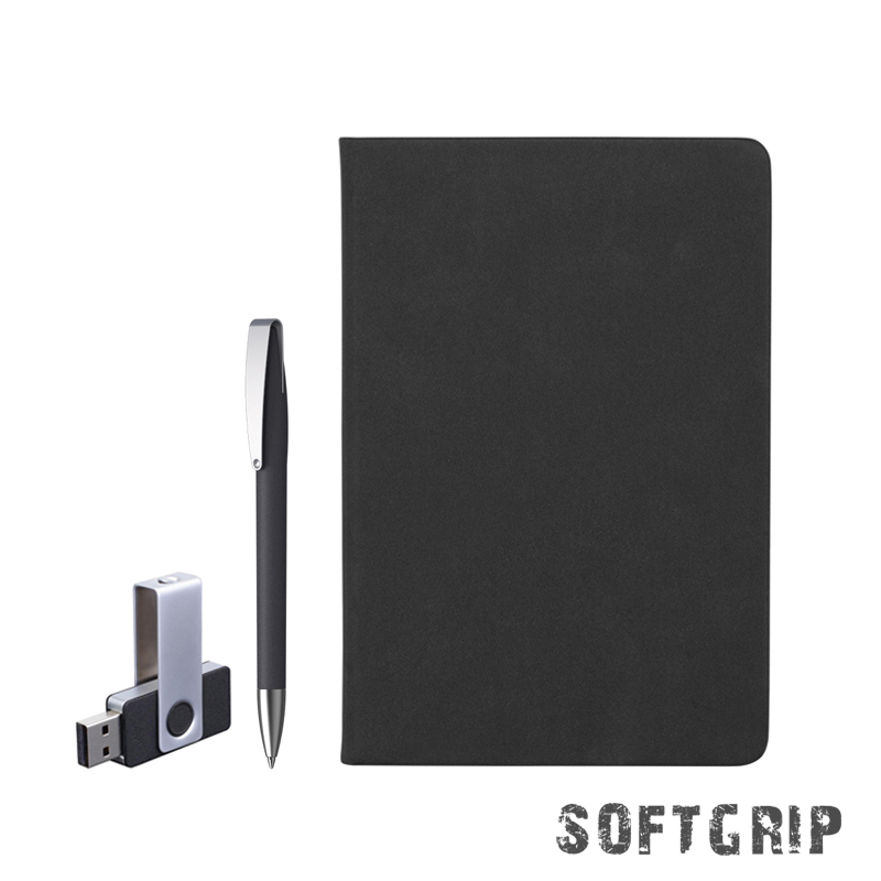 Подарочный набор "Комо", покрытие soft grip, цвет черный