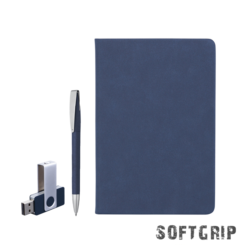 Подарочный набор "Комо", покрытие soft grip, цвет синий