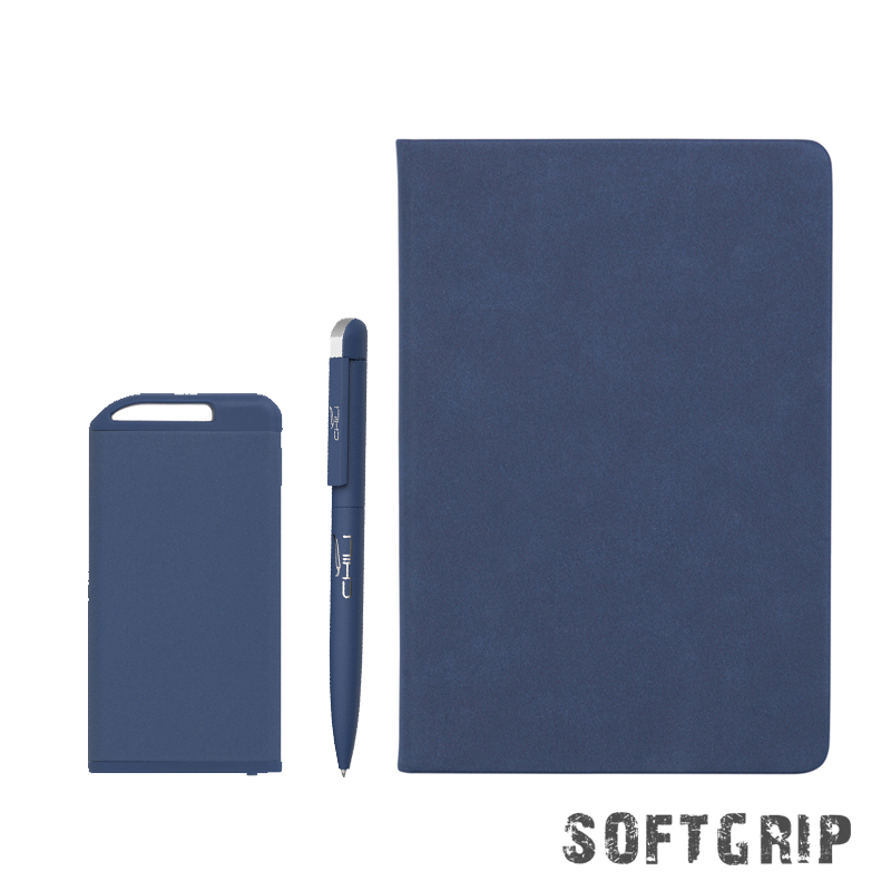 Подарочный набор "Монте-Роза", покрытие soft grip, цвет синий