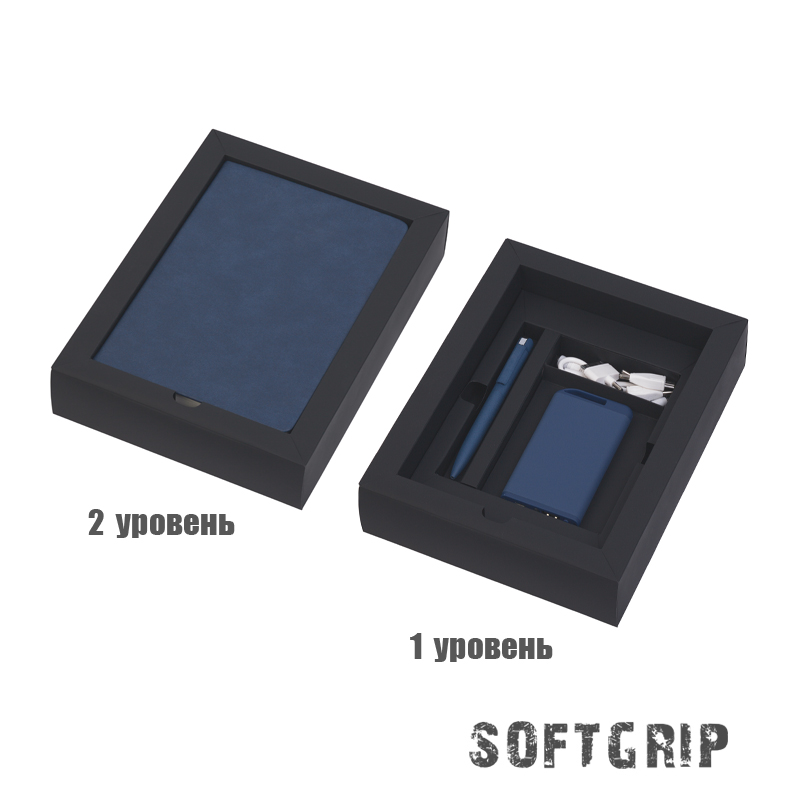 Подарочный набор "Монте-Роза", покрытие soft grip, цвет синий