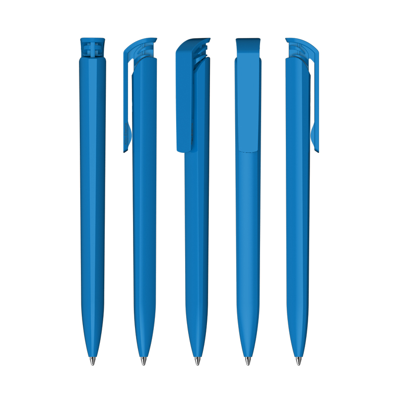 Ручка шариковая TRIAS SOFTTOUCH, цвет голубой