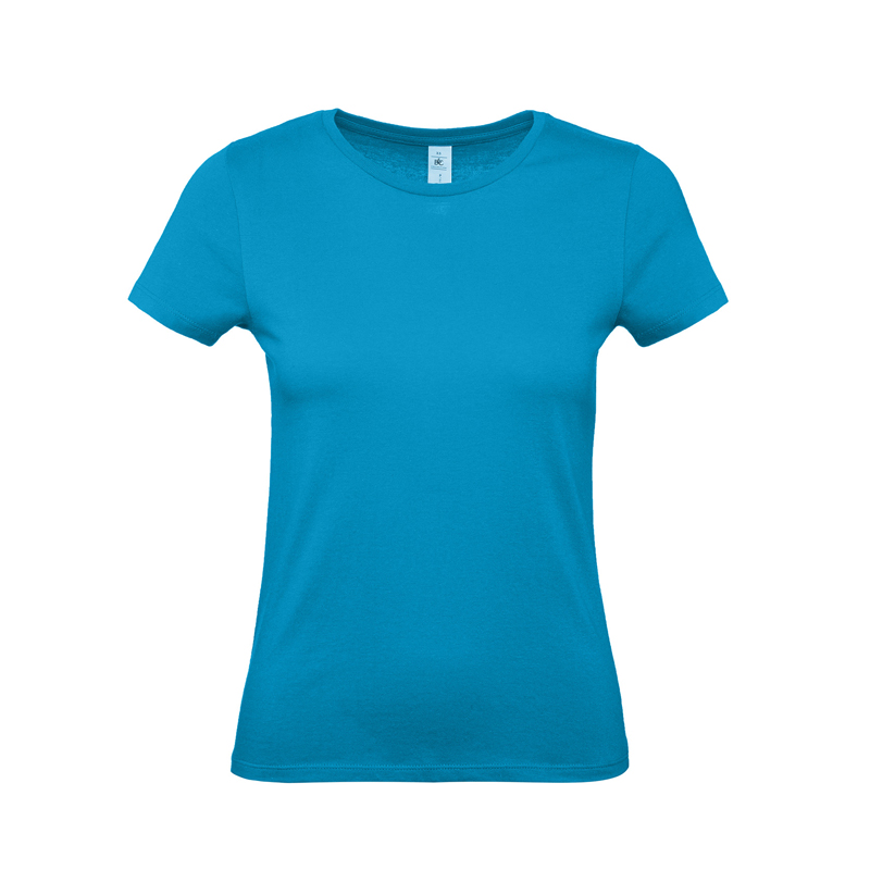 Футболка женская E150/women, цвет ярко-бирюзовый, размер S