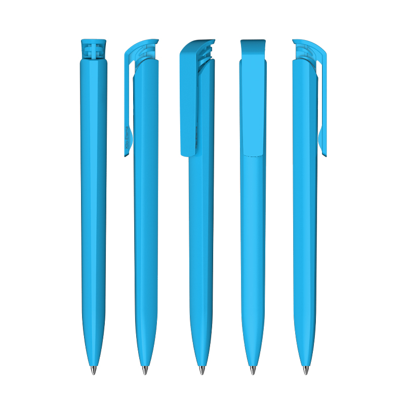 Ручка шариковая TRIAS SOFTTOUCH, цвет светло-синий